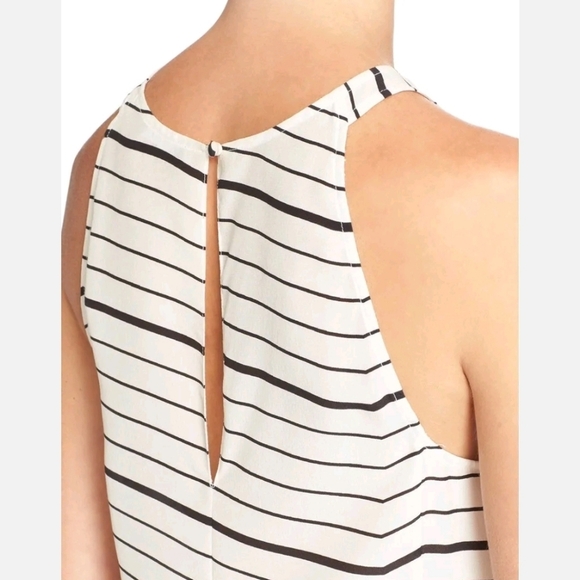 Theory Kalstinn Striped Tank Silk Small - Picture 2 of 9